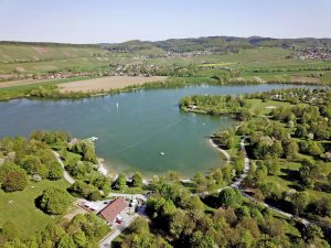 Der Breitenauer See von oben